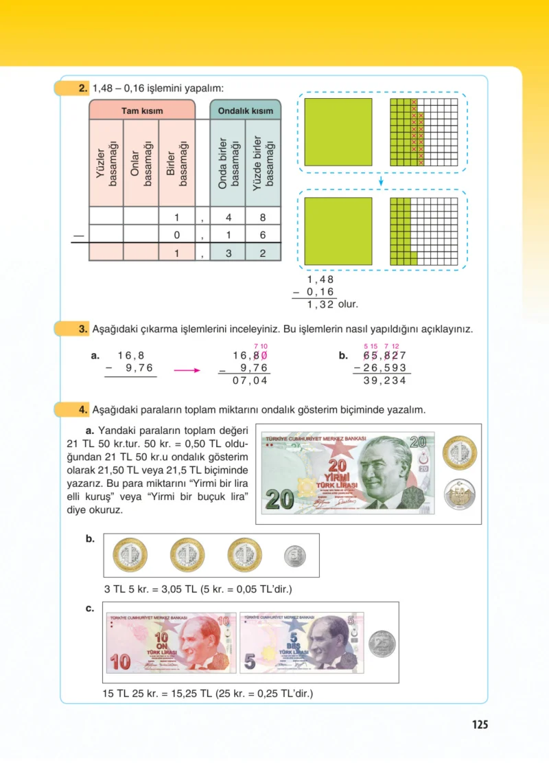 5. Sınıf Matematik Ders Kitabı Cevapları Koza Yayınları Sayfa 125