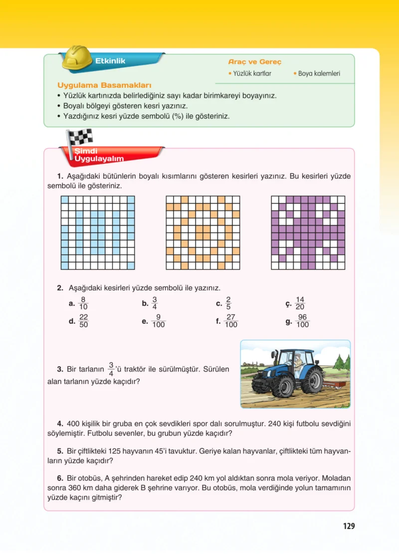 5. Sınıf Matematik Ders Kitabı Cevapları Koza Yayınları Sayfa 129