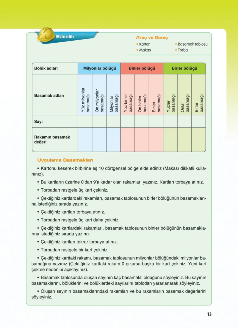 5. Sınıf Matematik Ders Kitabı Cevapları Koza Yayınları Sayfa 13
