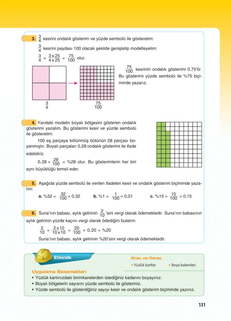 5. Sınıf Matematik Ders Kitabı Cevapları Koza Yayınları Sayfa 131