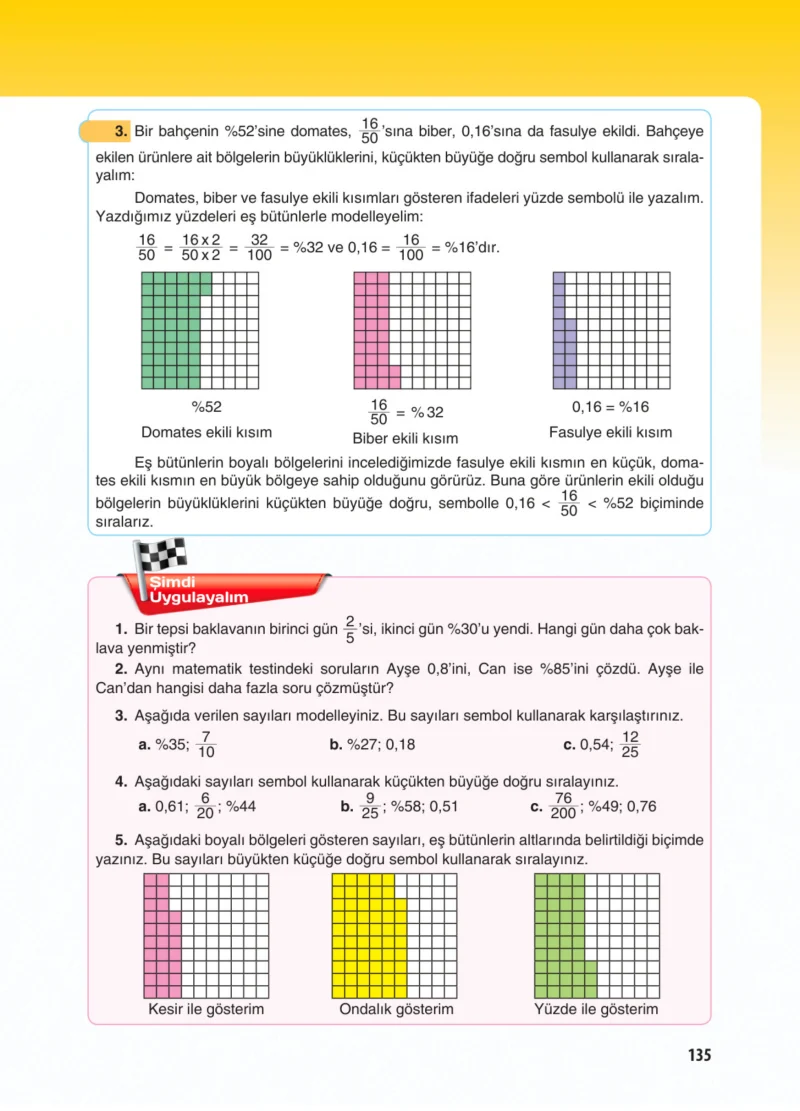 5. Sınıf Matematik Ders Kitabı Cevapları Koza Yayınları Sayfa 135