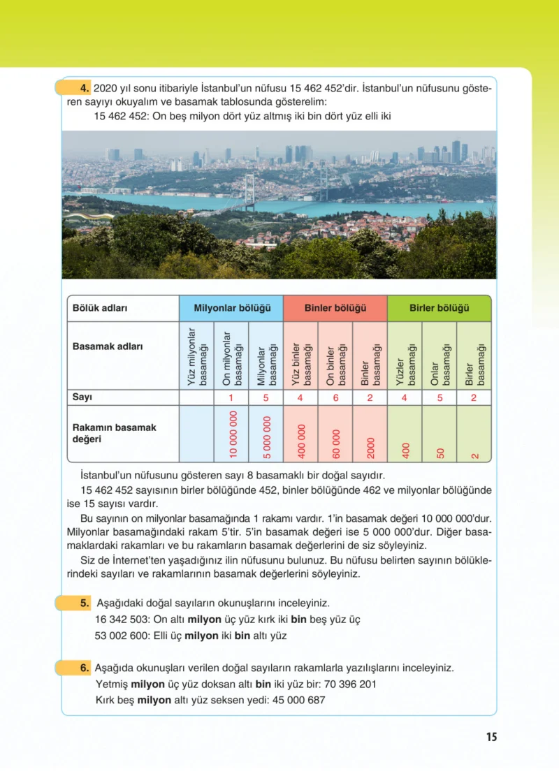 5. Sınıf Matematik Ders Kitabı Cevapları Koza Yayınları Sayfa 15