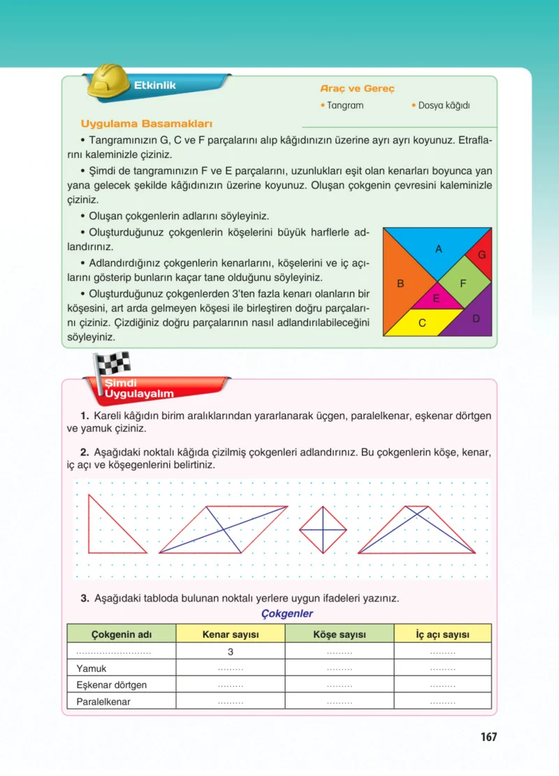 5. Sınıf Matematik Ders Kitabı Cevapları Koza Yayınları Sayfa 167