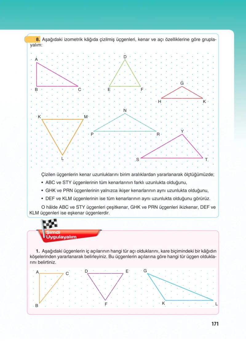 5. Sınıf Matematik Ders Kitabı Cevapları Koza Yayınları Sayfa 171