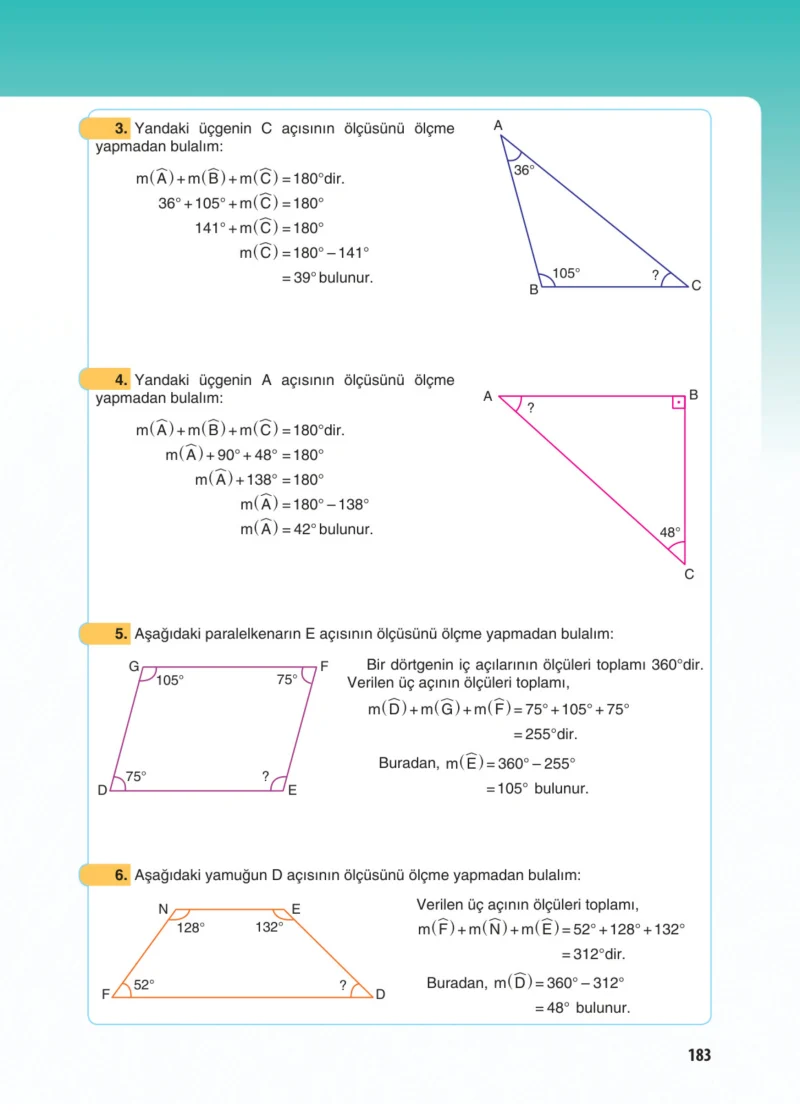5. Sınıf Matematik Ders Kitabı Cevapları Koza Yayınları Sayfa 183