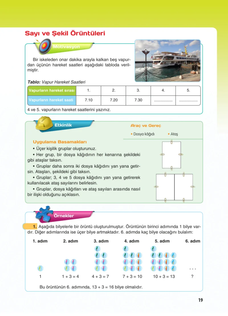 5. Sınıf Matematik Ders Kitabı Cevapları Koza Yayınları Sayfa 19