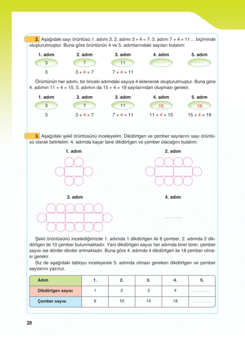 5. Sınıf Matematik Ders Kitabı Cevapları Koza Yayınları Sayfa 20