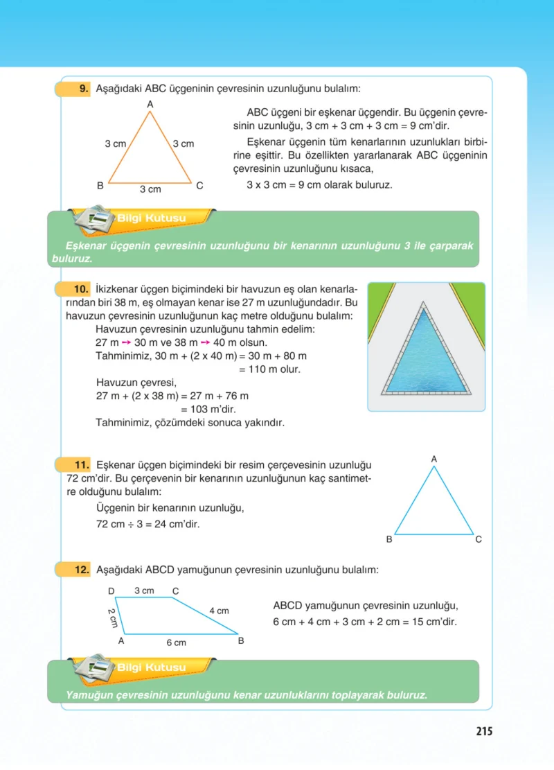 5. Sınıf Matematik Ders Kitabı Cevapları Koza Yayınları Sayfa 215