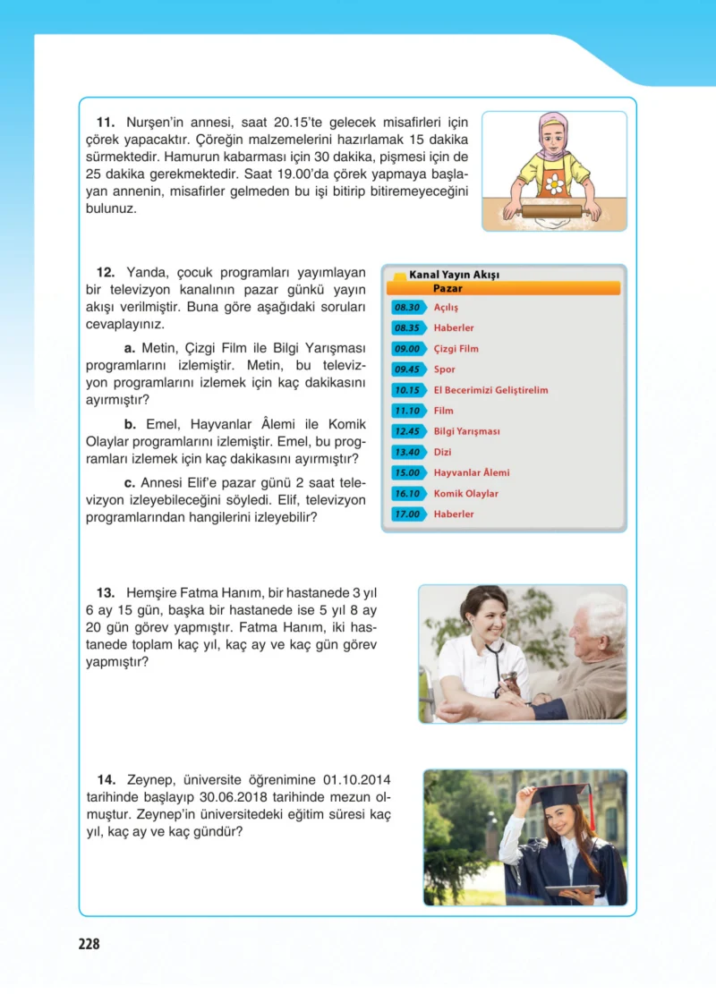 5. Sınıf Matematik Ders Kitabı Cevapları Koza Yayınları Sayfa 228