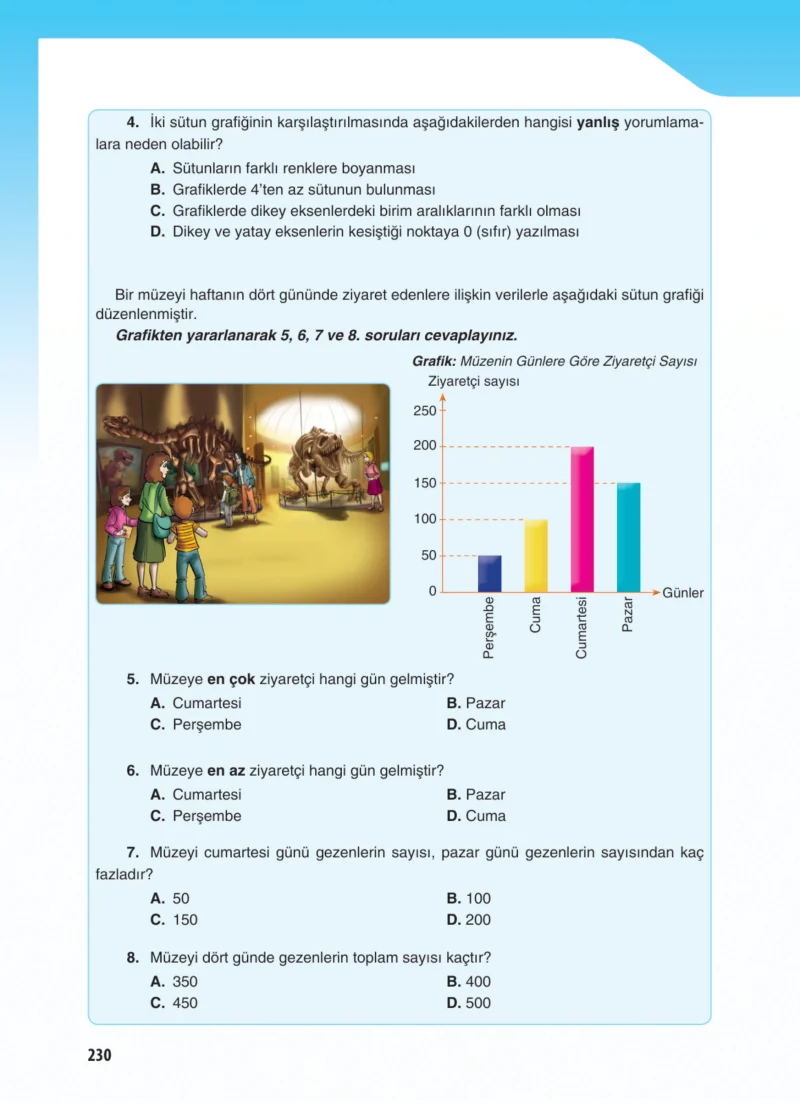 5. Sınıf Matematik Ders Kitabı Cevapları Koza Yayınları Sayfa 230