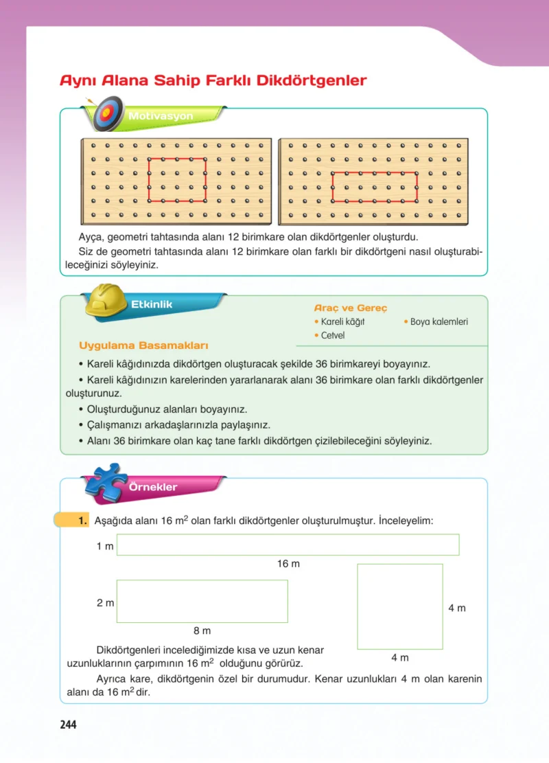 5. Sınıf Matematik Ders Kitabı Cevapları Koza Yayınları Sayfa 244