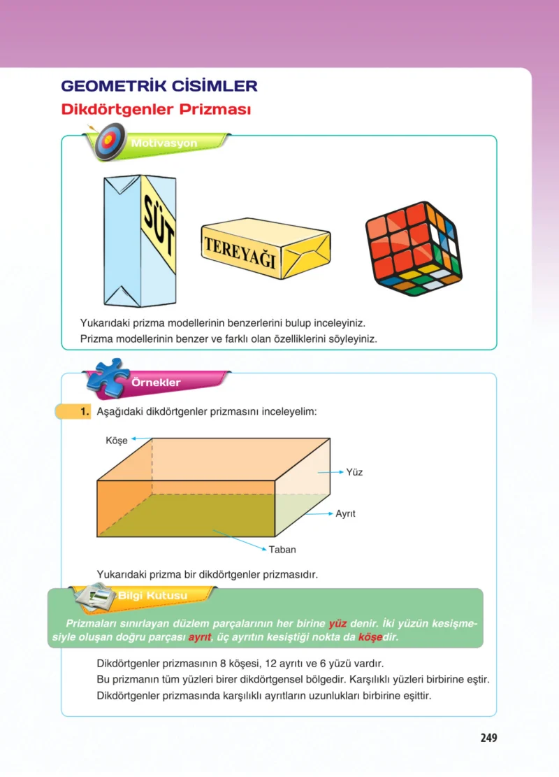 5. Sınıf Matematik Ders Kitabı Cevapları Koza Yayınları Sayfa 249