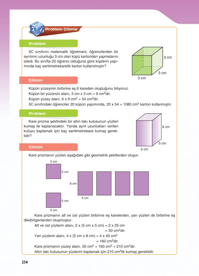 5. Sınıf Matematik Ders Kitabı Cevapları Koza Yayınları Sayfa 254