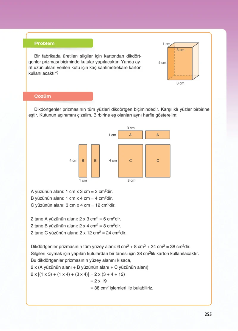 5. Sınıf Matematik Ders Kitabı Cevapları Koza Yayınları Sayfa 255