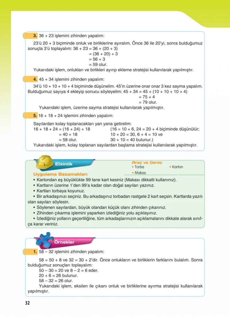 5. Sınıf Matematik Ders Kitabı Cevapları Koza Yayınları Sayfa 32