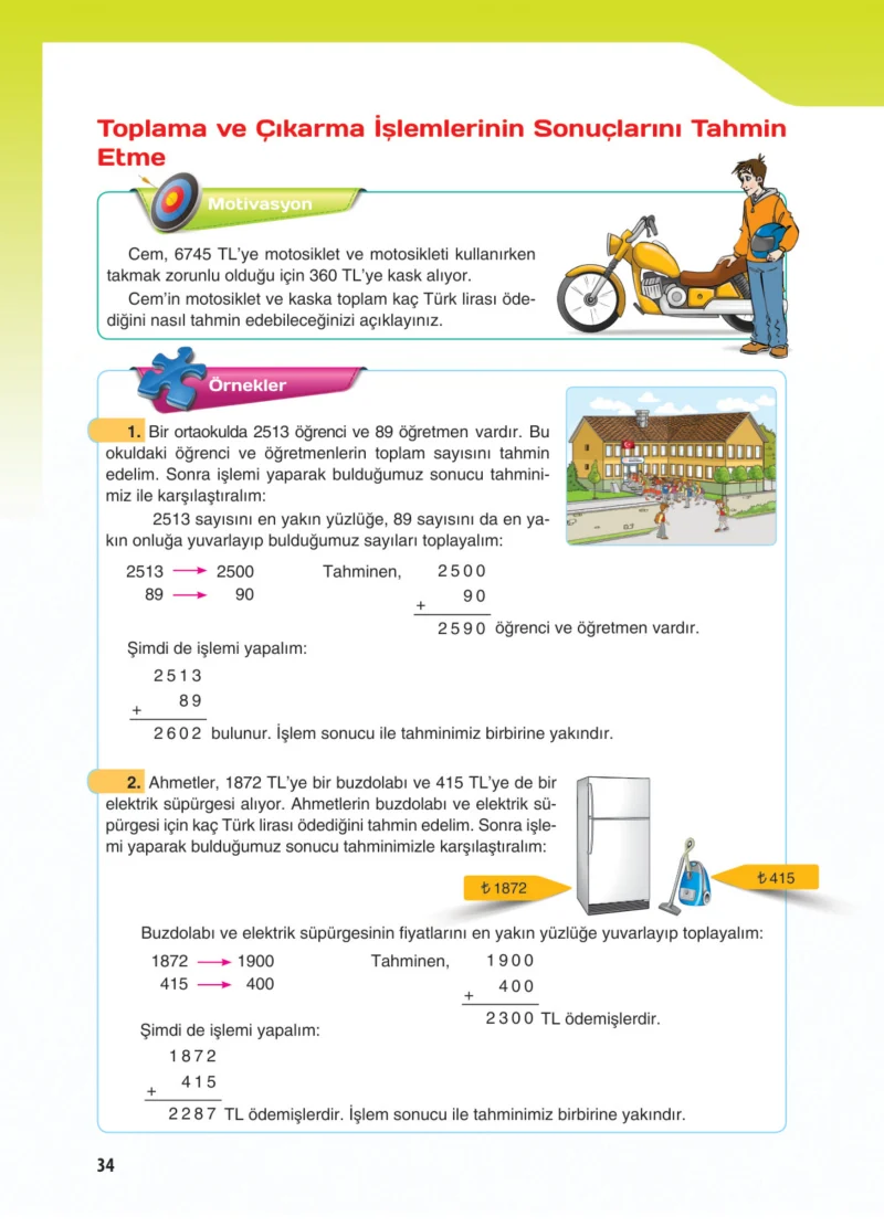 5. Sınıf Matematik Ders Kitabı Cevapları Koza Yayınları Sayfa 34