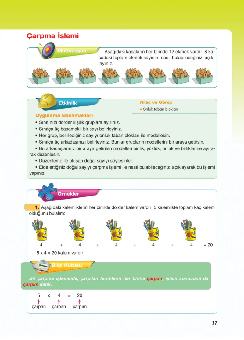 5. Sınıf Matematik Ders Kitabı Cevapları Koza Yayınları Sayfa 37