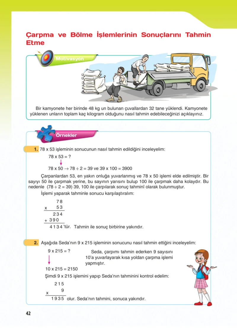 5. Sınıf Matematik Ders Kitabı Cevapları Koza Yayınları Sayfa 42
