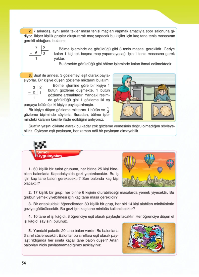 5. Sınıf Matematik Ders Kitabı Cevapları Koza Yayınları Sayfa 54