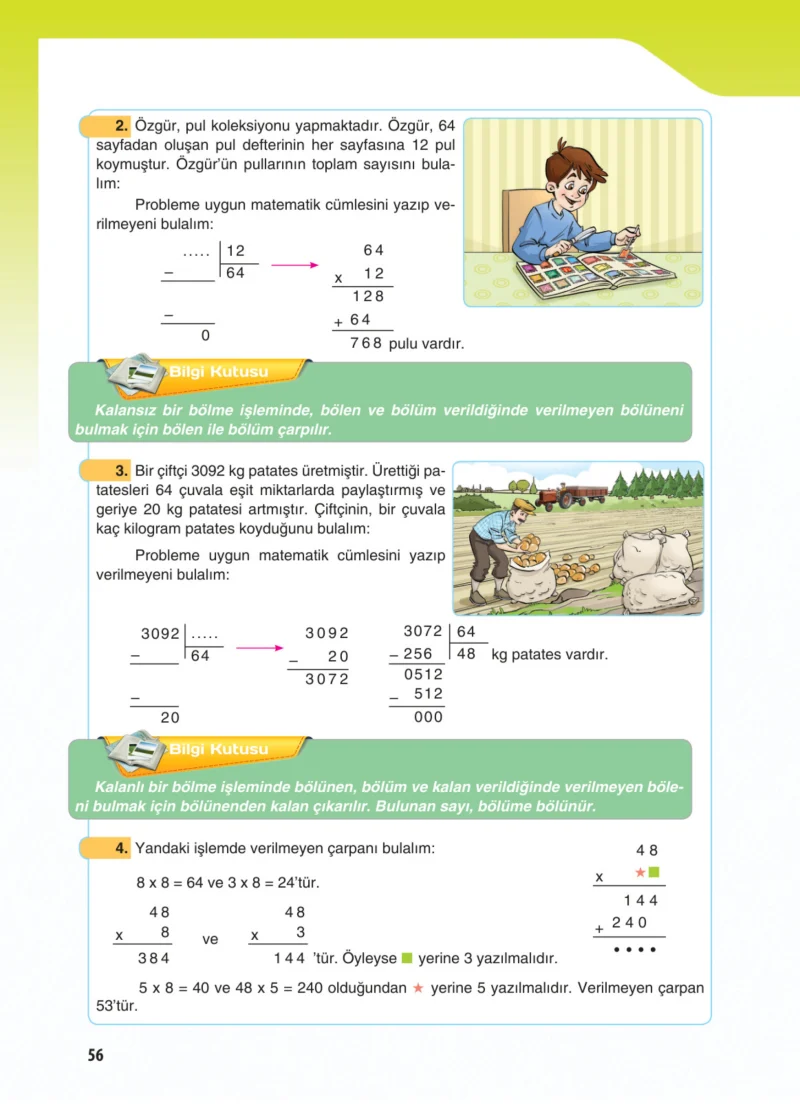 5. Sınıf Matematik Ders Kitabı Cevapları Koza Yayınları Sayfa 56