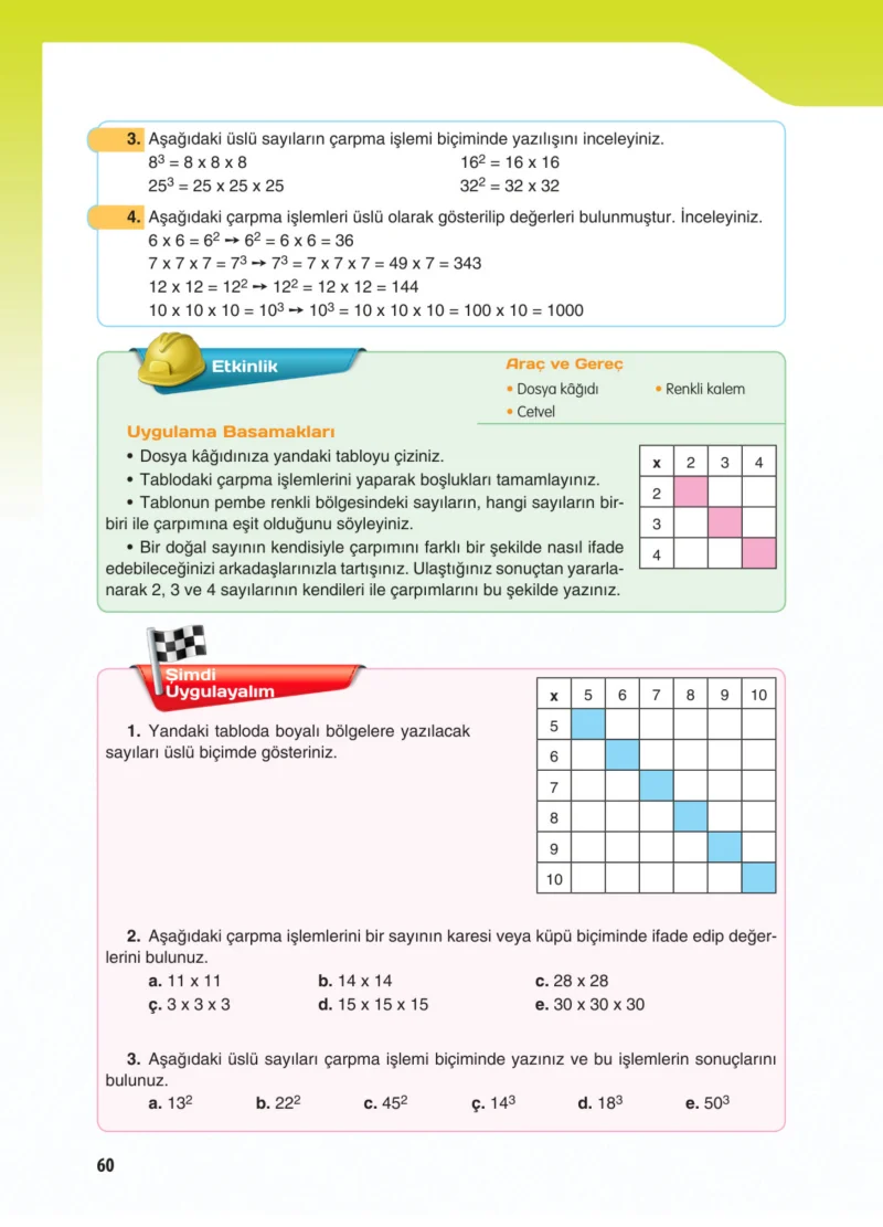 5. Sınıf Matematik Ders Kitabı Cevapları Koza Yayınları Sayfa 60