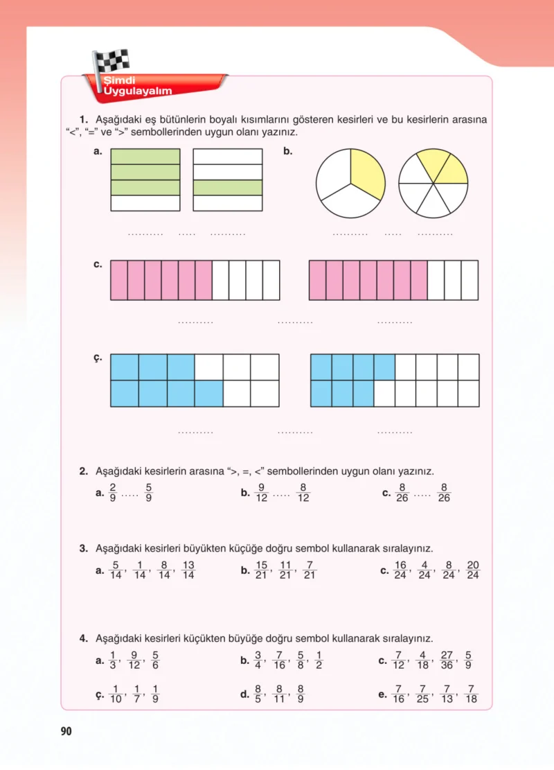 5. Sınıf Matematik Ders Kitabı Cevapları Koza Yayınları Sayfa 90
