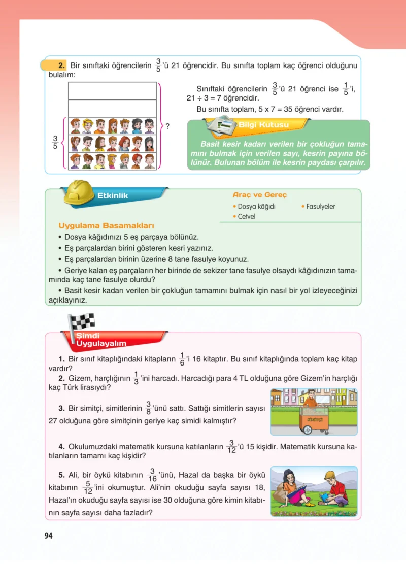 5. Sınıf Matematik Ders Kitabı Cevapları Koza Yayınları Sayfa 94