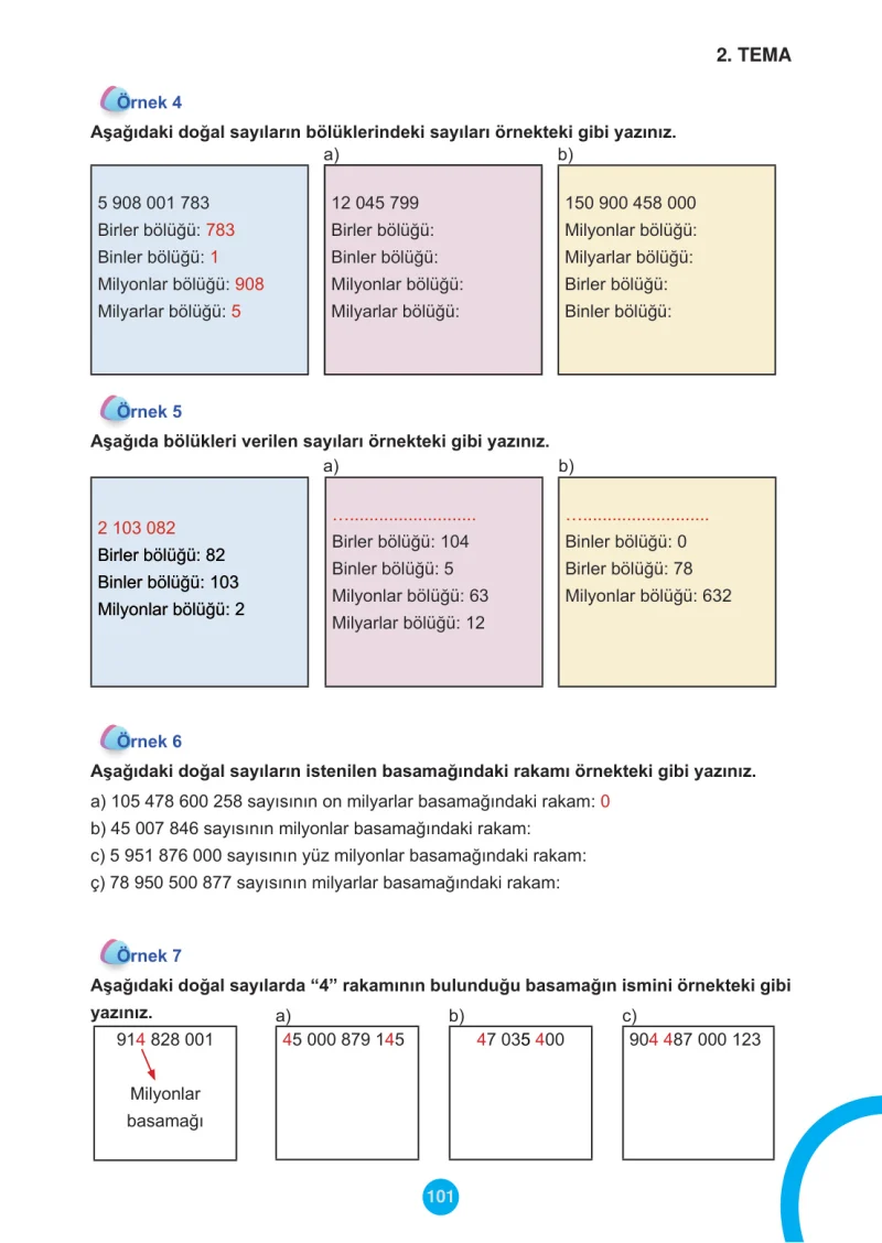 5. Sınıf Matematik Ders Kitabı Cevapları Meb Yayınları 1.Kitap Sayfa 101