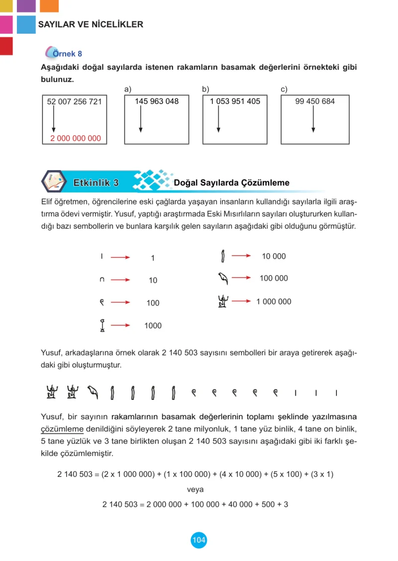 5. Sınıf Matematik Ders Kitabı Cevapları Meb Yayınları 1.Kitap Sayfa 104