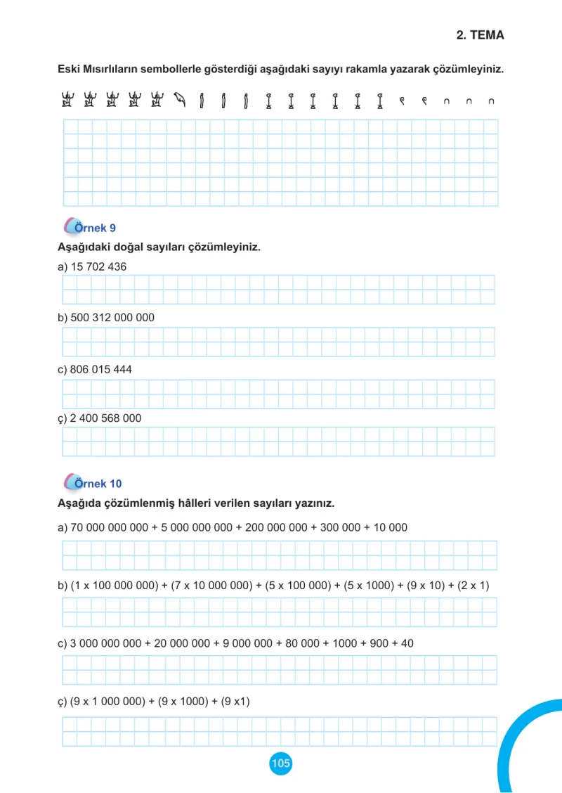 5. Sınıf Matematik Ders Kitabı Cevapları Meb Yayınları 1.Kitap Sayfa 105