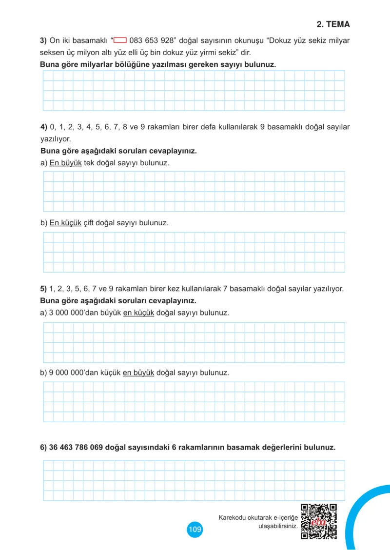 5. Sınıf Matematik Ders Kitabı Cevapları Meb Yayınları 1.Kitap Sayfa 109