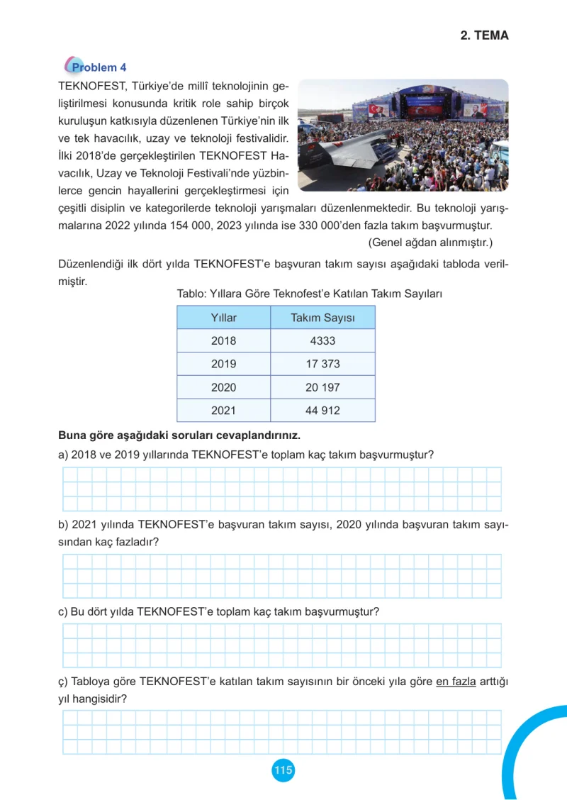 5. Sınıf Matematik Ders Kitabı Cevapları Meb Yayınları 1.Kitap Sayfa 115