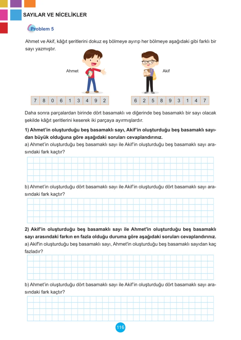 5. Sınıf Matematik Ders Kitabı Cevapları Meb Yayınları 1.Kitap Sayfa 116