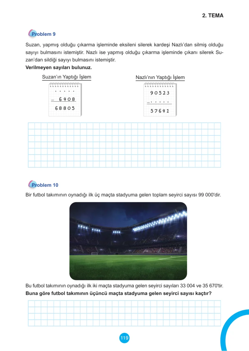 5. Sınıf Matematik Ders Kitabı Cevapları Meb Yayınları 1.Kitap Sayfa 119