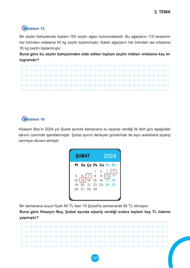 5. Sınıf Matematik Ders Kitabı Cevapları Meb Yayınları 1.Kitap Sayfa 127