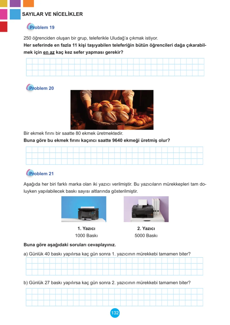 5. Sınıf Matematik Ders Kitabı Cevapları Meb Yayınları 1.Kitap Sayfa 132