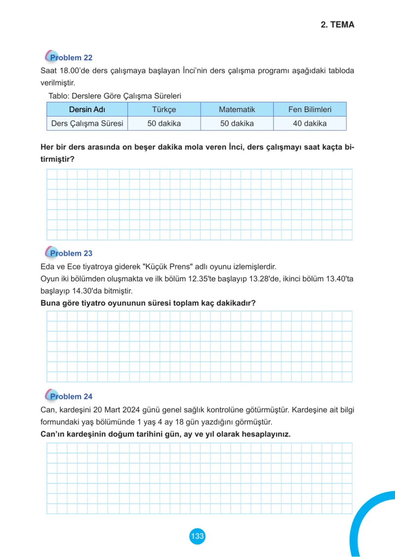 5. Sınıf Matematik Ders Kitabı Cevapları Meb Yayınları 1.Kitap Sayfa 133