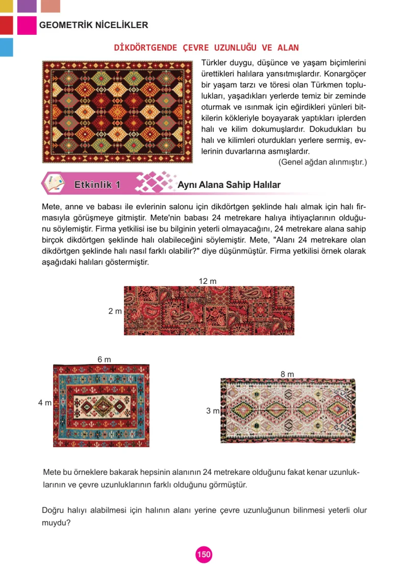 5. Sınıf Matematik Ders Kitabı Cevapları Meb Yayınları 1.Kitap Sayfa 150