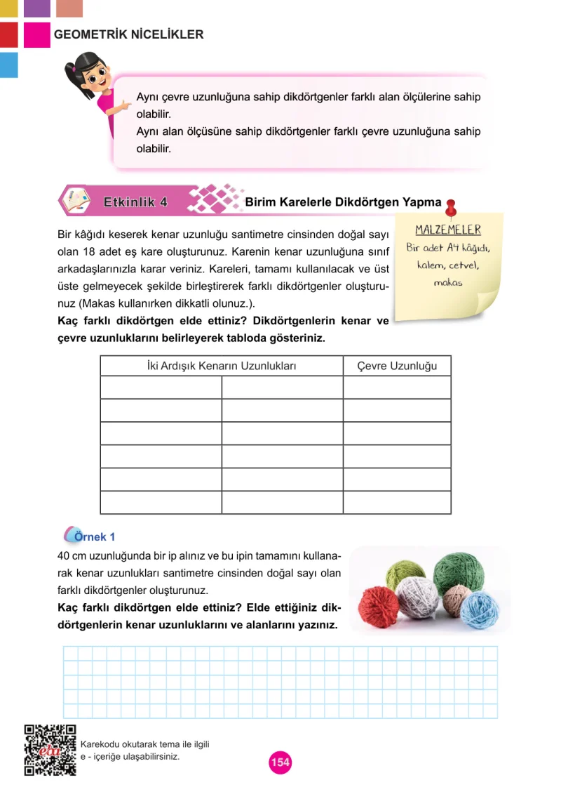 5. Sınıf Matematik Ders Kitabı Cevapları Meb Yayınları 1.Kitap Sayfa 154