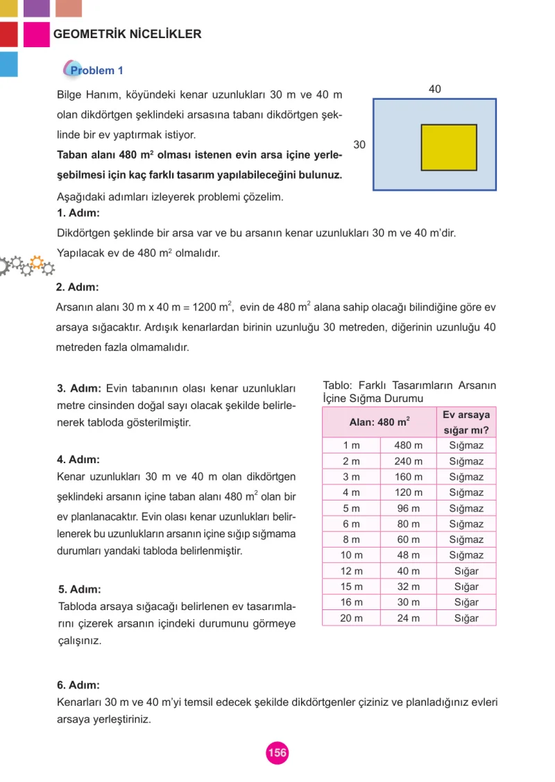 5. Sınıf Matematik Ders Kitabı Cevapları Meb Yayınları 1.Kitap Sayfa 156
