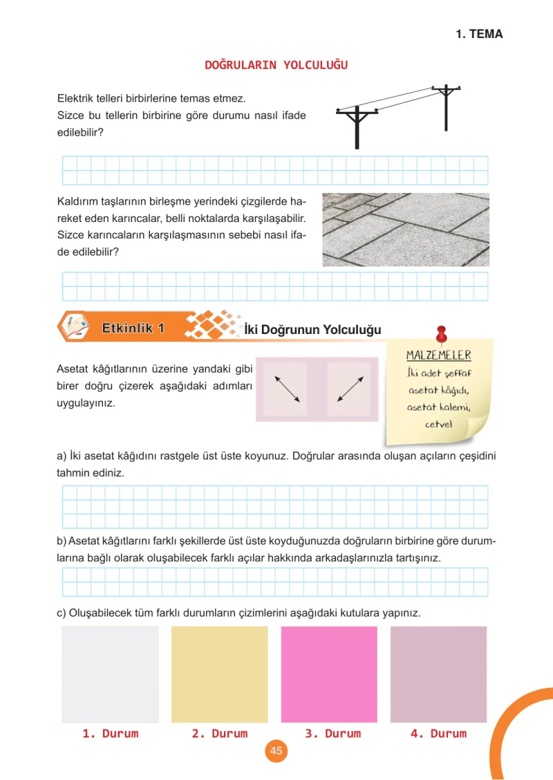 5. Sınıf Matematik Ders Kitabı Cevapları Meb Yayınları 1.Kitap Sayfa 45