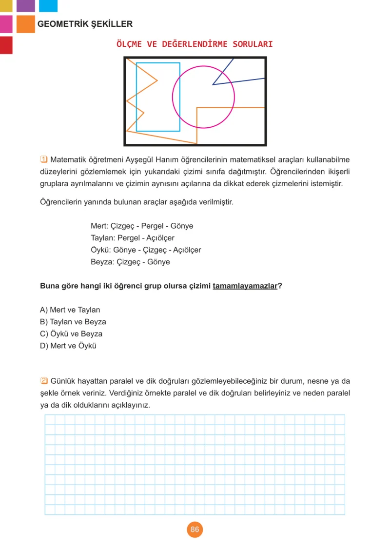 5. Sınıf Matematik Ders Kitabı Cevapları Meb Yayınları 1.Kitap Sayfa 86