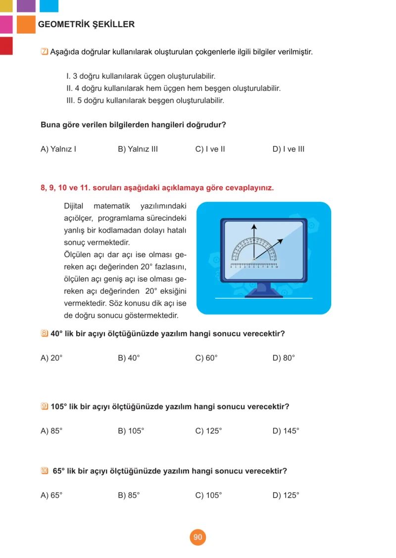 5. Sınıf Matematik Ders Kitabı Cevapları Meb Yayınları 1.Kitap Sayfa 90