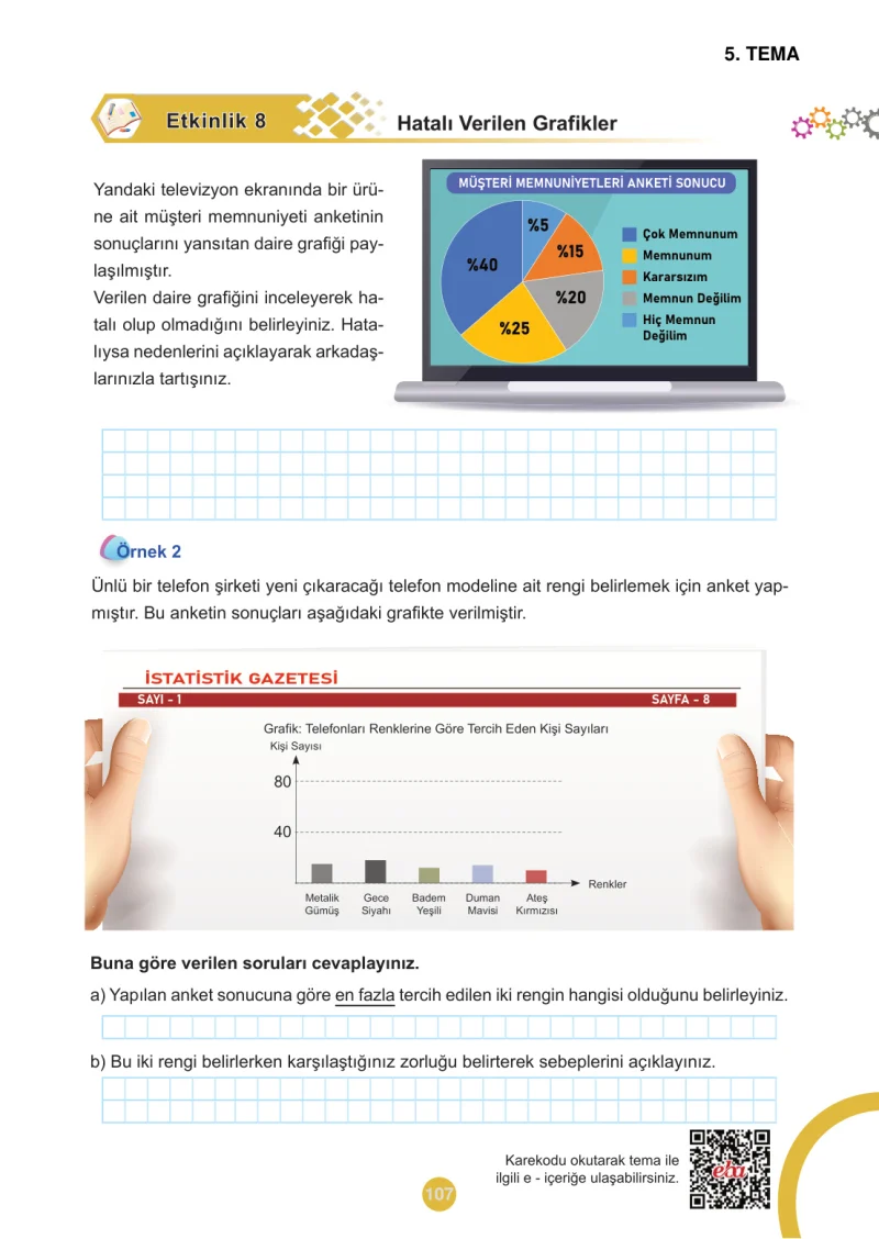 5. Sınıf Matematik Ders Kitabı Cevapları Meb Yayınları 2.Kitap Sayfa 107