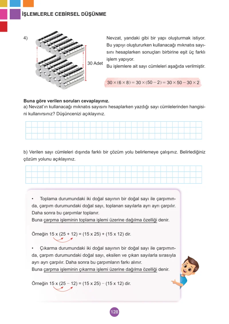 5. Sınıf Matematik Ders Kitabı Cevapları Meb Yayınları 2.Kitap Sayfa 128