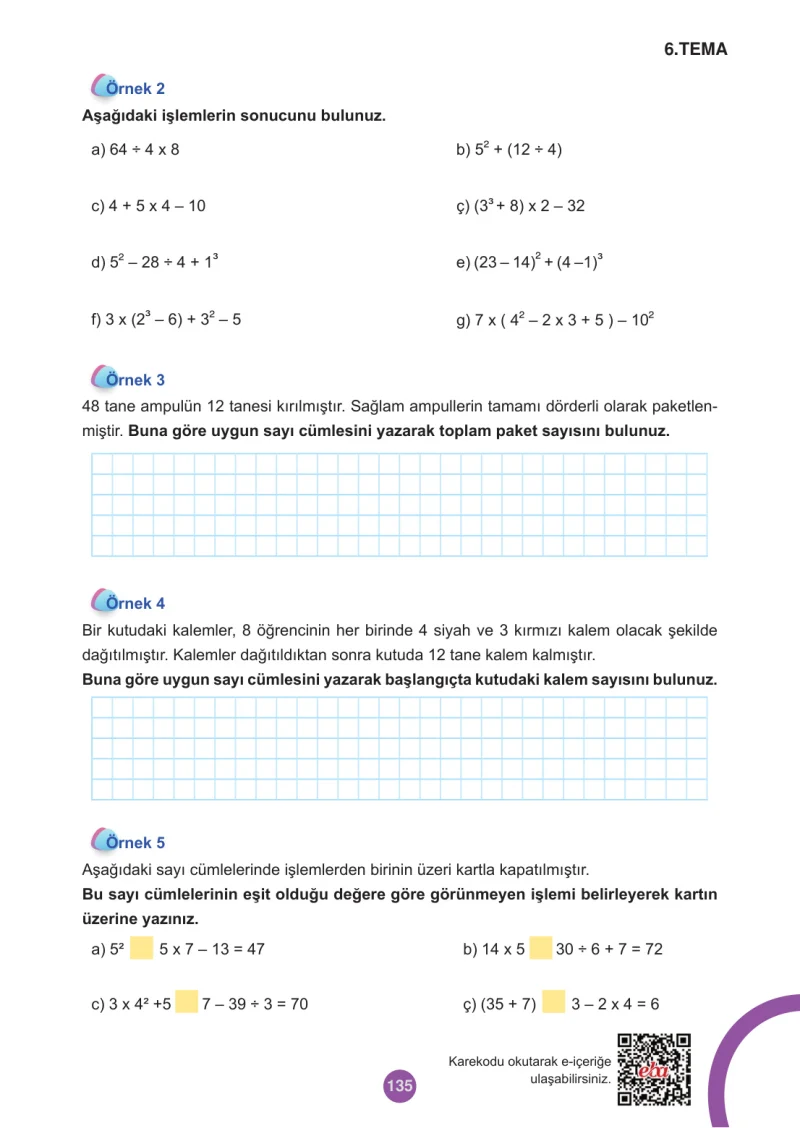 5. Sınıf Matematik Ders Kitabı Cevapları Meb Yayınları 2.Kitap Sayfa 135