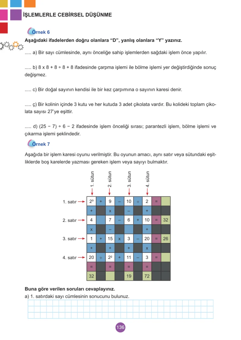 5. Sınıf Matematik Ders Kitabı Cevapları Meb Yayınları 2.Kitap Sayfa 136