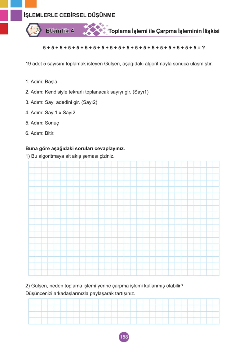 5. Sınıf Matematik Ders Kitabı Cevapları Meb Yayınları 2.Kitap Sayfa 158