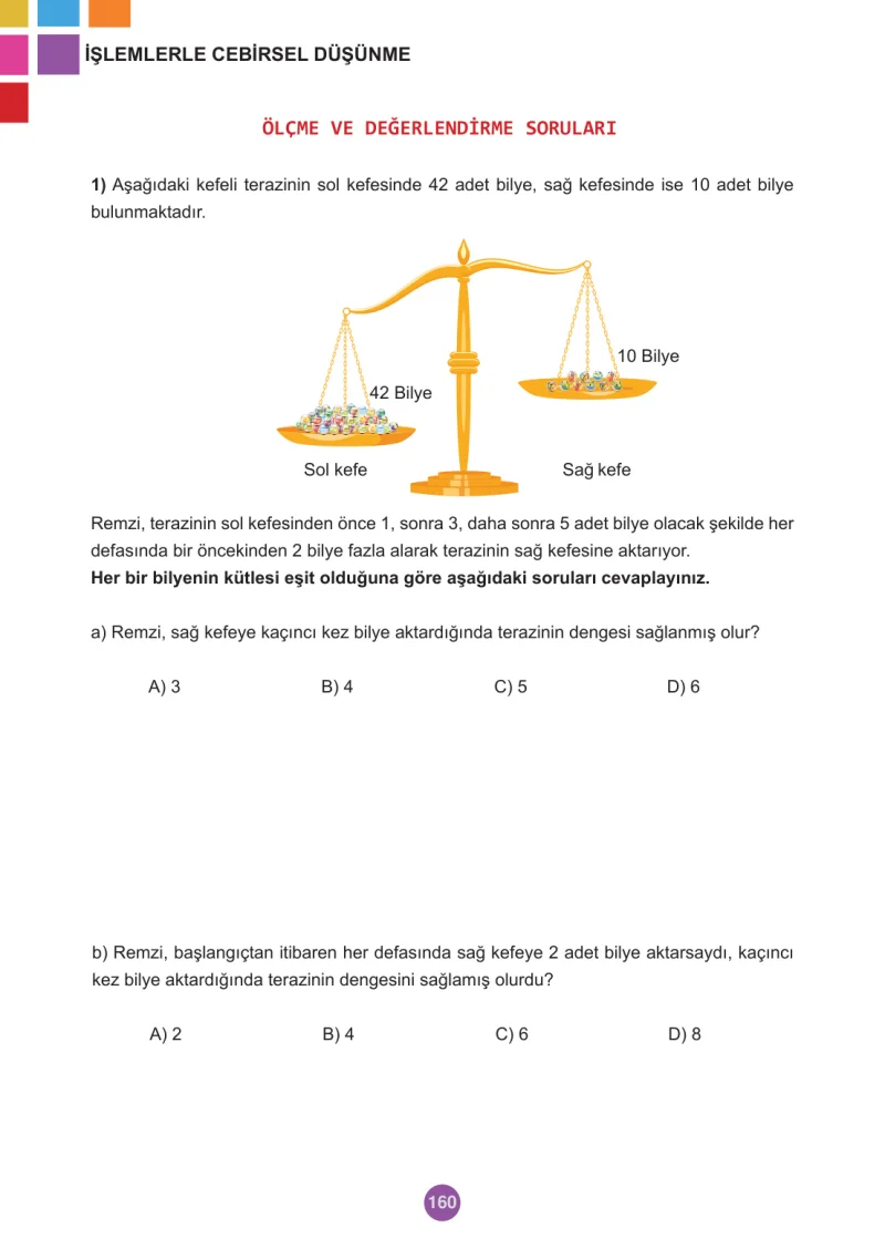 5. Sınıf Matematik Ders Kitabı Cevapları Meb Yayınları 2.Kitap Sayfa 160