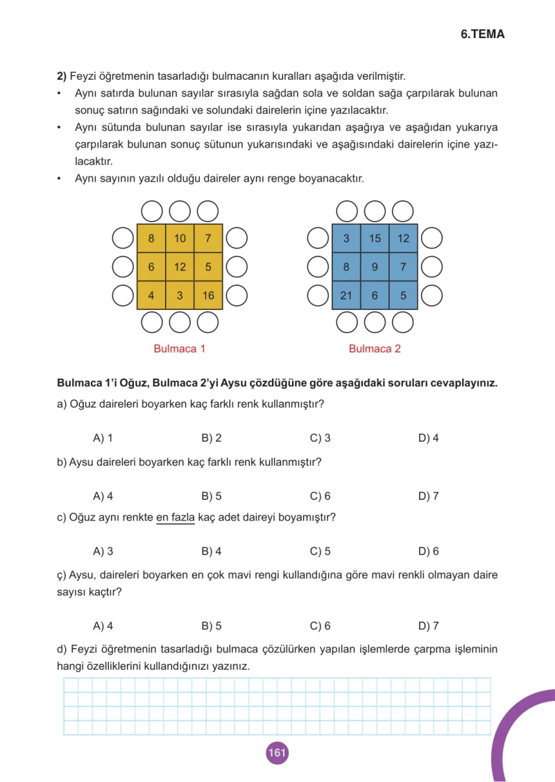 5. Sınıf Matematik Ders Kitabı Cevapları Meb Yayınları 2.Kitap Sayfa 161